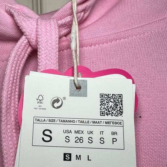 BARBIE X ZARA SET *RARE* size small medium pink LIMITED EDITON jogger hoodie - Picture 6 of 8